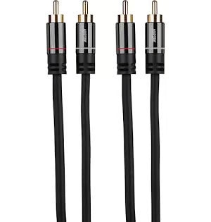 Audtek Premium Dual RCA Audio Cable with Metal Shell