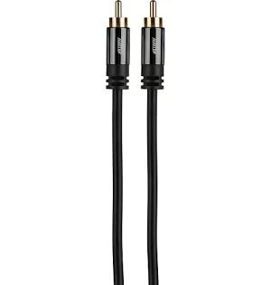 Audtek Premium Single RCA Audio Video Subwoofer Cable with Metal Shell